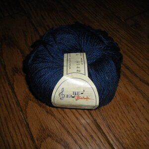 1 Ball FA Ra Baruffa 7 Lettembve 100% Wool Yarn Color 41254 Navy Blue - 132 yds.
